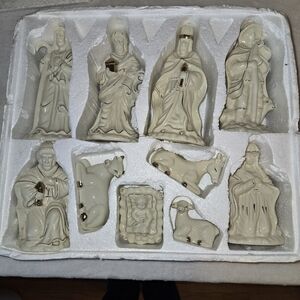 Ceramic Nativity Figurine Set